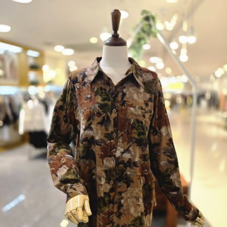 플라워패턴 블라우스