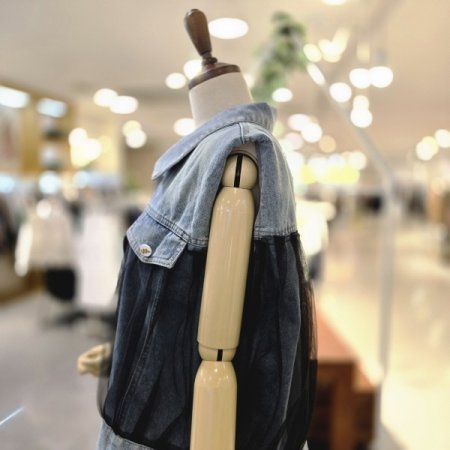 물결포켓 청조끼