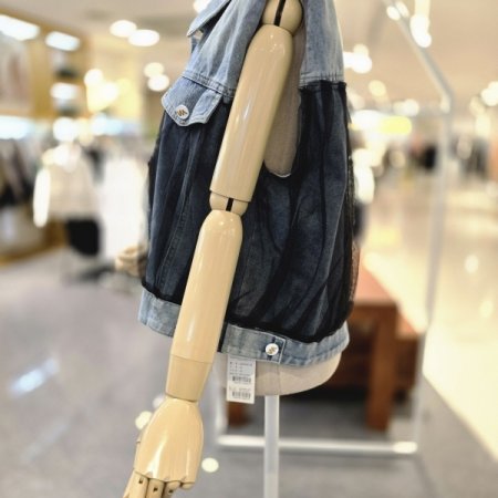 물결포켓 청조끼