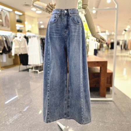 뒷밴딩사선와이드팬츠