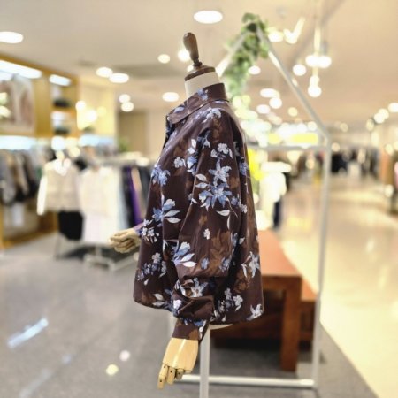 브라운블루밍셔츠