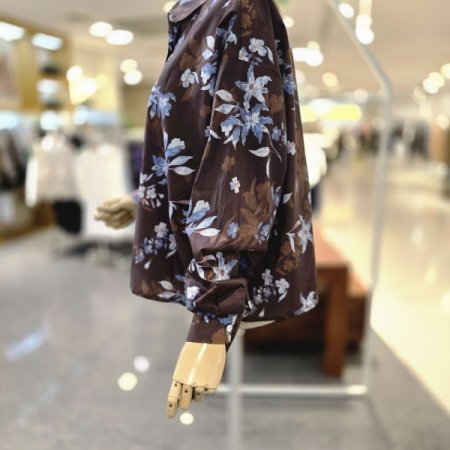 브라운블루밍셔츠