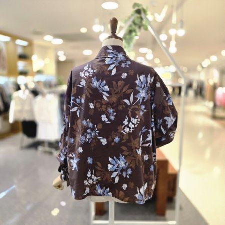 브라운블루밍셔츠