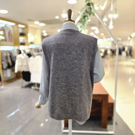 옆단추 조끼셔츠세트