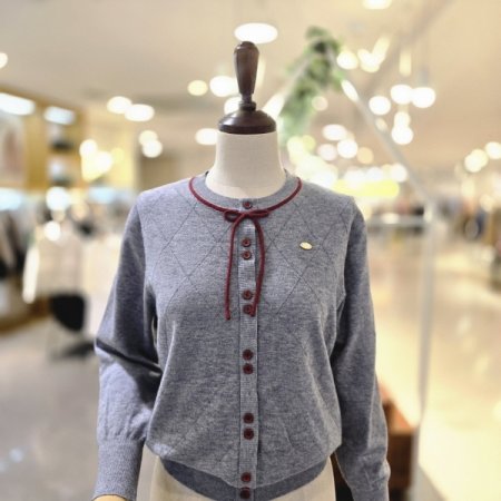 리본배색 니트티