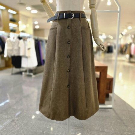 버튼 플레어스커트