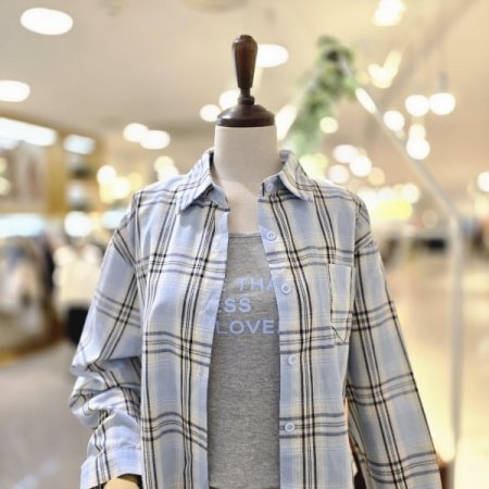 나시세트 모모체크 셔츠