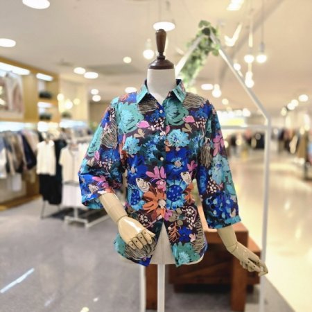 플라워프린팅 블라우스