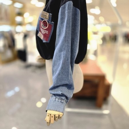 청배색카라주머니셔츠