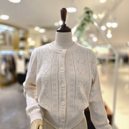 패턴 펀칭가디건