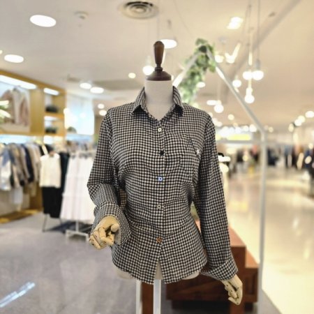 칼라단추잔체크셔츠