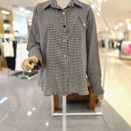 칼라단추잔체크셔츠