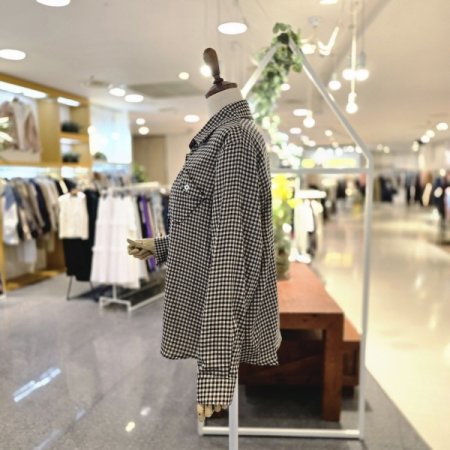 칼라단추잔체크셔츠