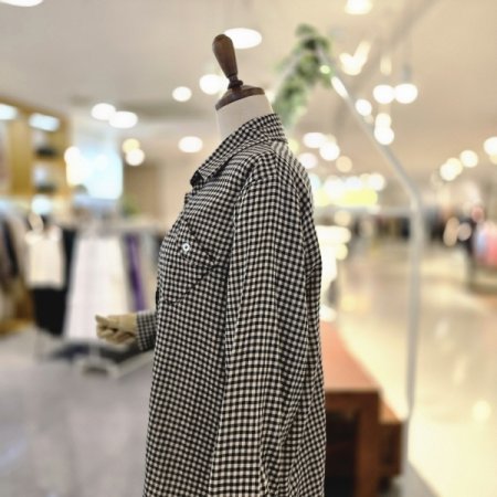 칼라단추잔체크셔츠