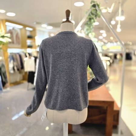 리본자수뷔스가디건세트