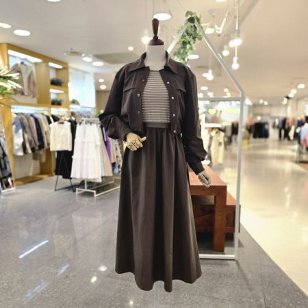 스트민소매원피스자켓세트