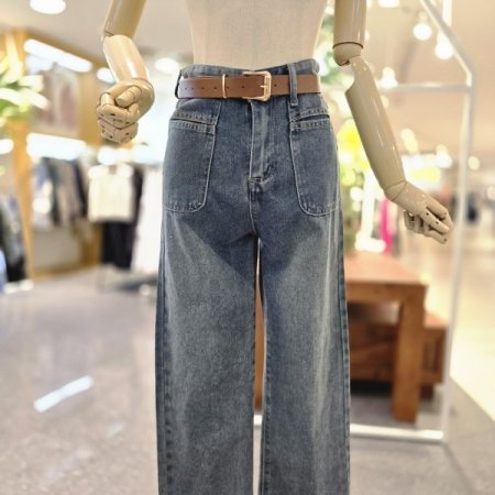 벨트와이드데님팬츠