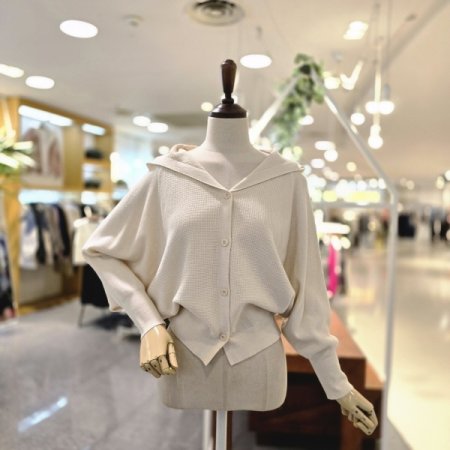 빗살가오리핏 후드가디건