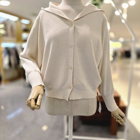 빗살가오리핏 후드가디건