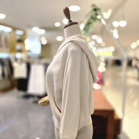 빗살가오리핏 후드가디건