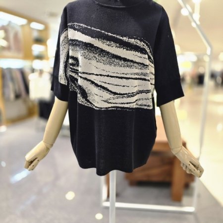 브러시 반팔니트