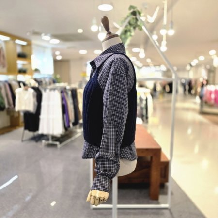 체크셔츠조끼세트