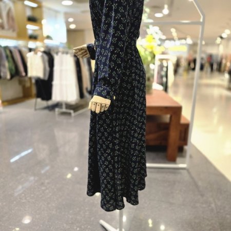 패턴벨티드 원피스