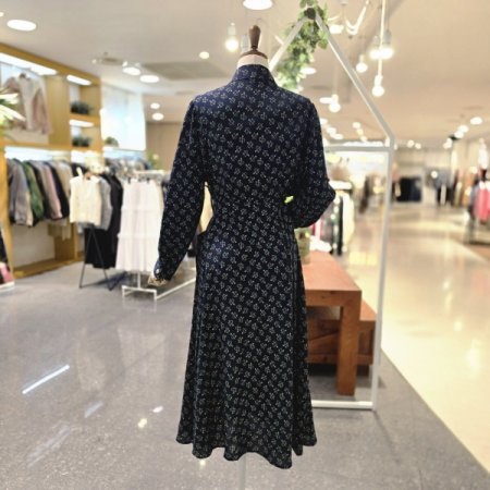 패턴벨티드 원피스