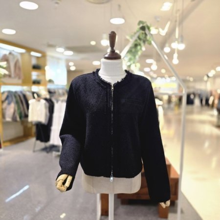 투웨이지퍼 트위드자켓