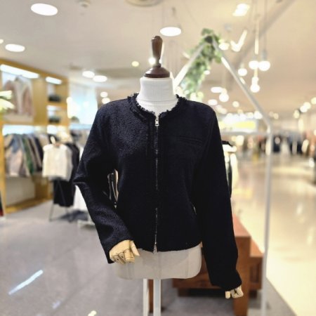 투웨이지퍼 트위드자켓