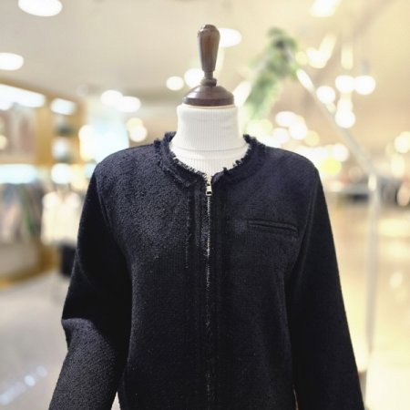 투웨이지퍼 트위드자켓