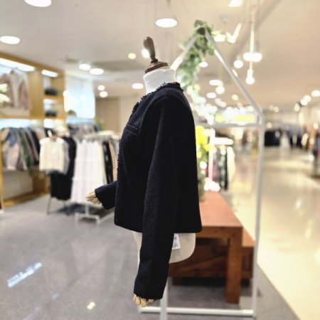 투웨이지퍼 트위드자켓