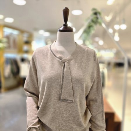 고리넥타이 니트