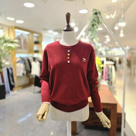 무지개단추 라운드니트