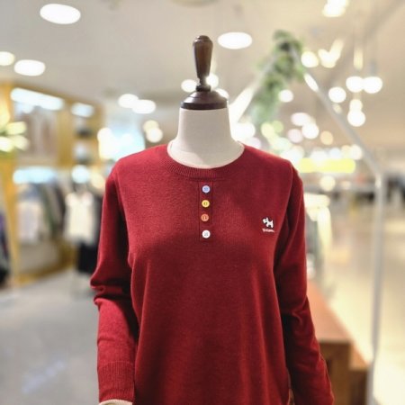 무지개단추 라운드니트