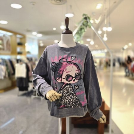 빈티지워싱 프린팅티셔츠