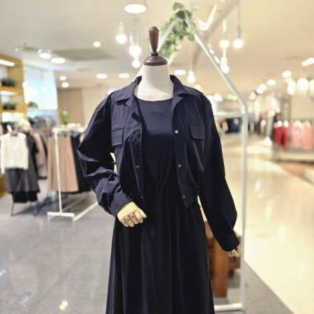 자켓민소매원피스세트