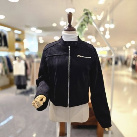 크롭스웨이드 자켓