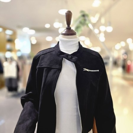 크롭스웨이드 자켓