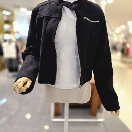 크롭스웨이드 자켓