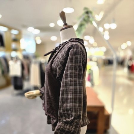 체크프릴블라 뷔스티에세트