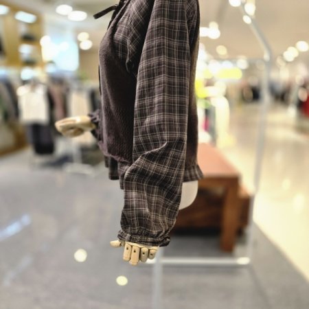 체크프릴블라 뷔스티에세트