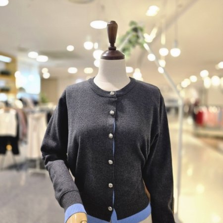 밀탄배색 가디건