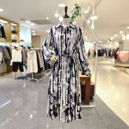 모던나염셔링끈 원피스