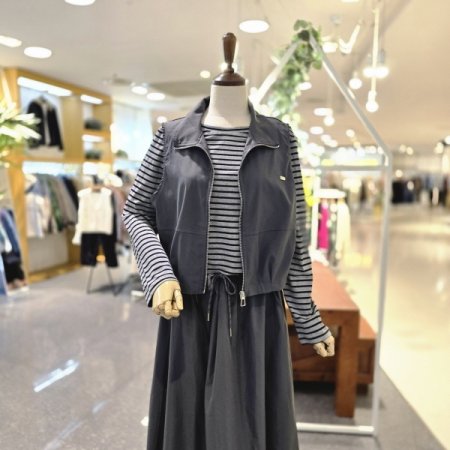 단가라티조끼스커트세트