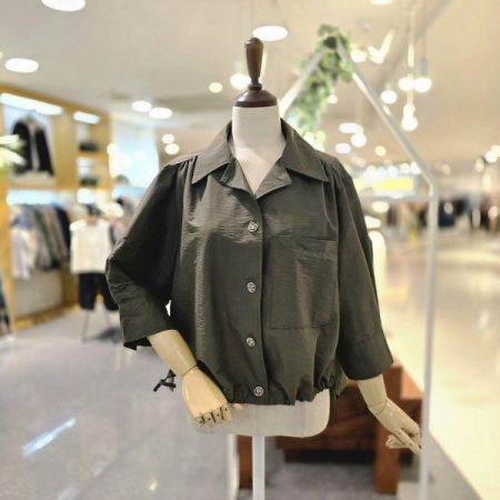 앞셔링끈 카라셔츠