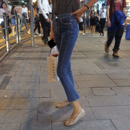 캣워싱 스판 부츠컷 청바지