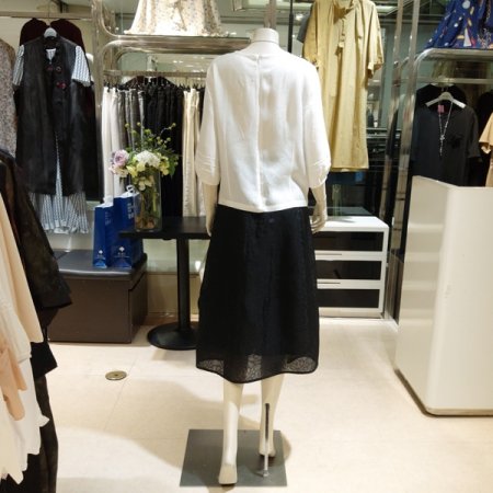 풍기인견 안개수 라운드 블라우스