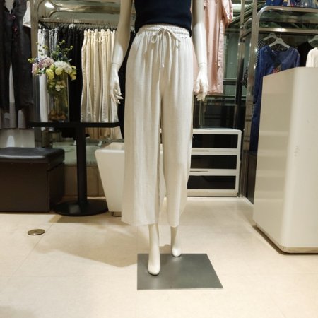 9부 린넨 벤딩 통바지