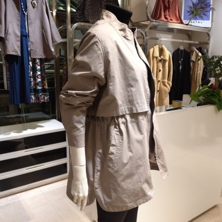 하프 스트링 바바리 자켓